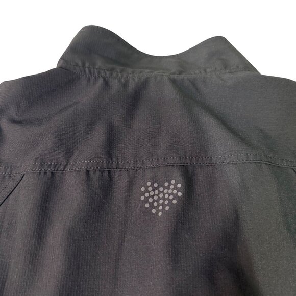 Heartsoul Womens Black Zip-Up Scrub Jacket Size Large Moisture-Wicking 4-Way Str - Picture 6 of 8